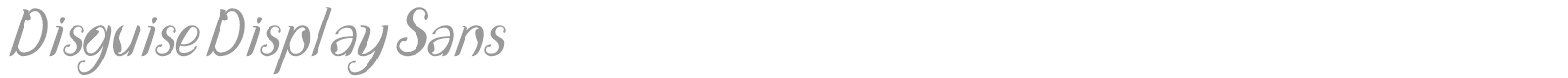Disguise Sans font preview